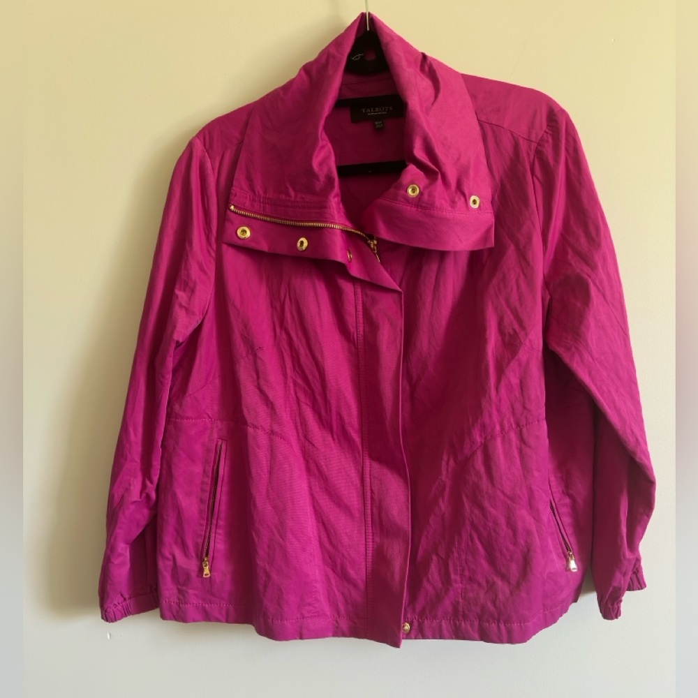 SALE‼️Talbots Women's hot pink rain jacket for summer. Size 18WP